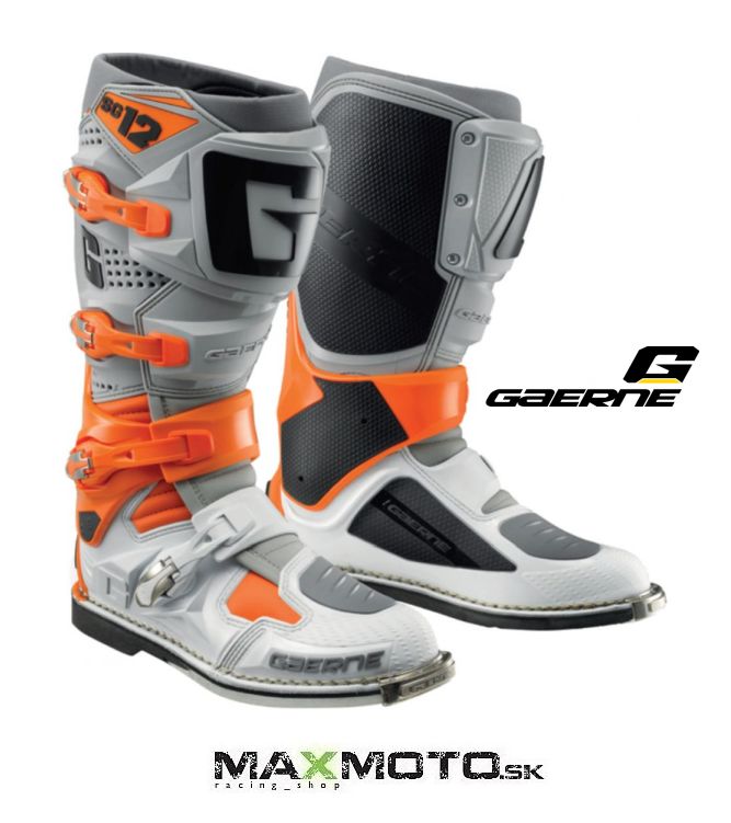 Čižmy GAERNE SG-12 - oranžová/ biela/ sivá